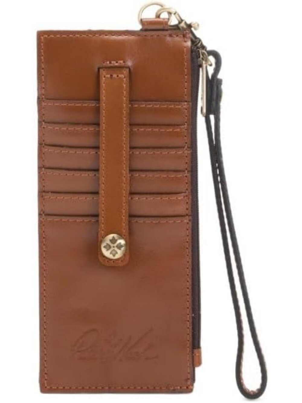 Vintage Vegetable Tanned Leather Wristlet Clutch | Chic & Stylish Accessory